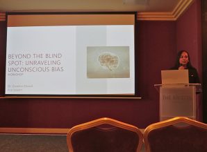 Dr Doanna Daoud (UKFPO Fellow) presenting on unconscious bias