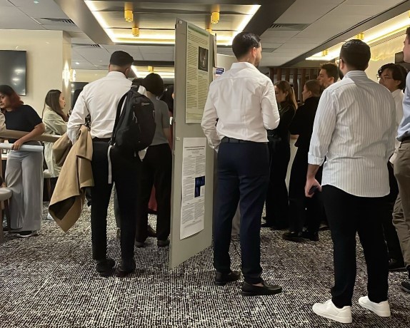 Image of foundation doctor presenting their poster abstract
