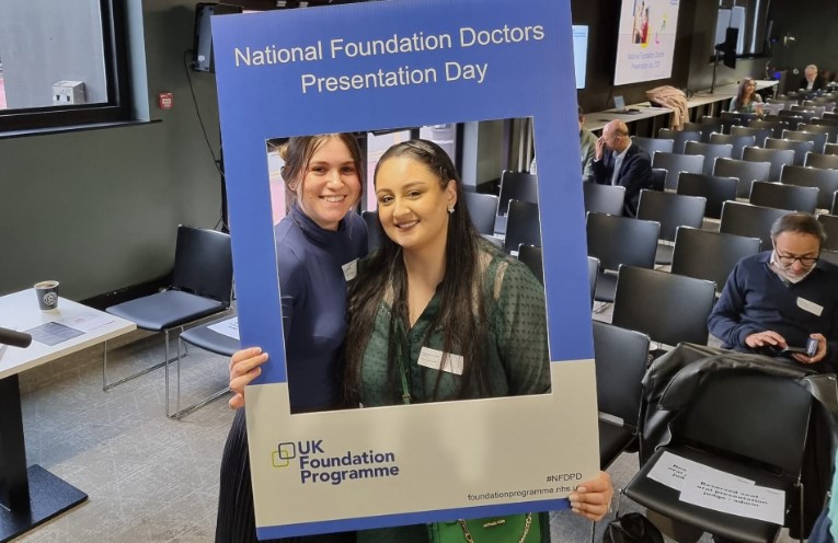 Image of UKFPO team using the NFDPD selfie frame