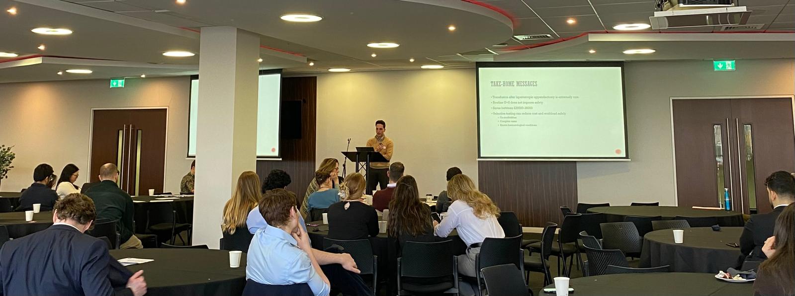 Image of foundation doctor delivering oral presentation